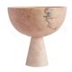 XL pink marble pedestal bowl