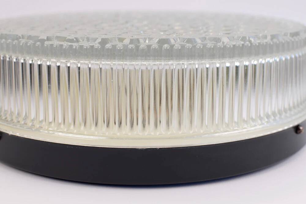 Atomic Age Glass Ceiling Light by Wila