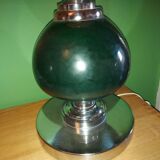 Large vintage 70'S lamp in aluminum and metal