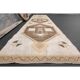 1970s Vintage Turkish Hand-Knotted Wool Cotton Beige Runner Rug 90x391