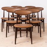 Set of 8 Dining Chairs by Fredrik Kayser for Viken Møbelfabrikk, model no.