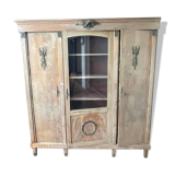 Armoire Cabinet directoire en chêne brut