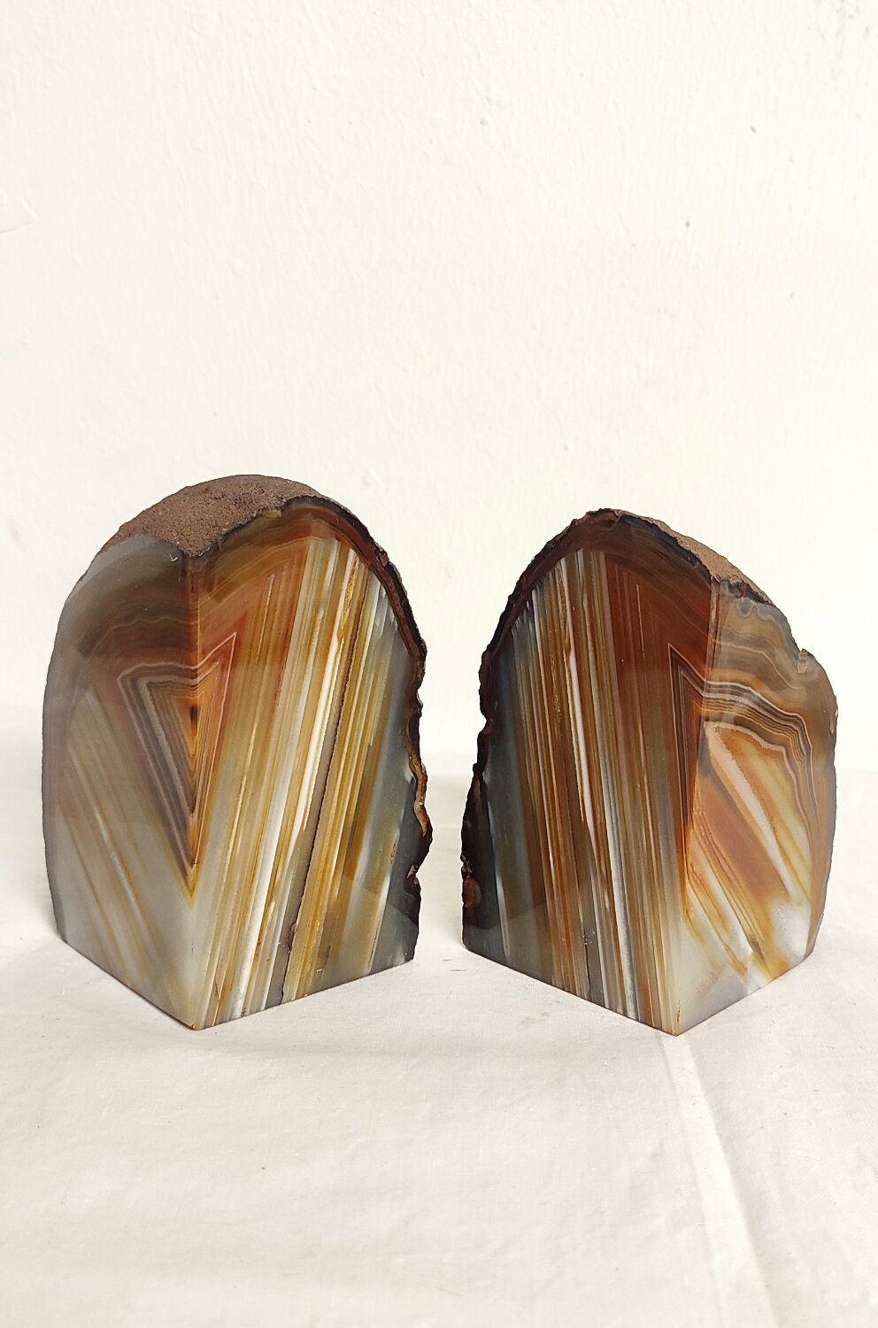 Onyx bookends. Spain, 1980s.