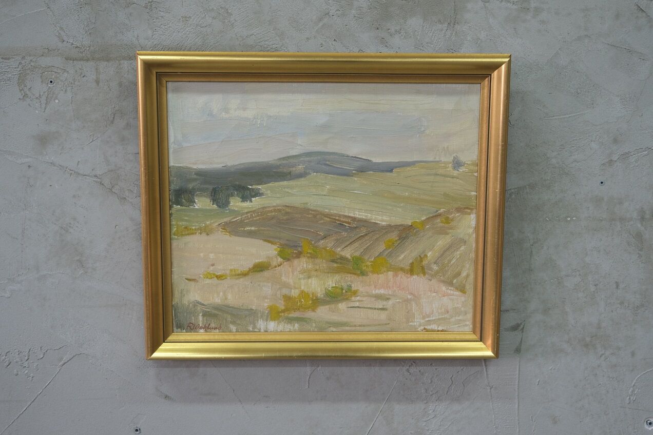 Ruth Wahlund (1906-1994 ), Swedish Landscape, 1960, Oil on Canvas, Framed