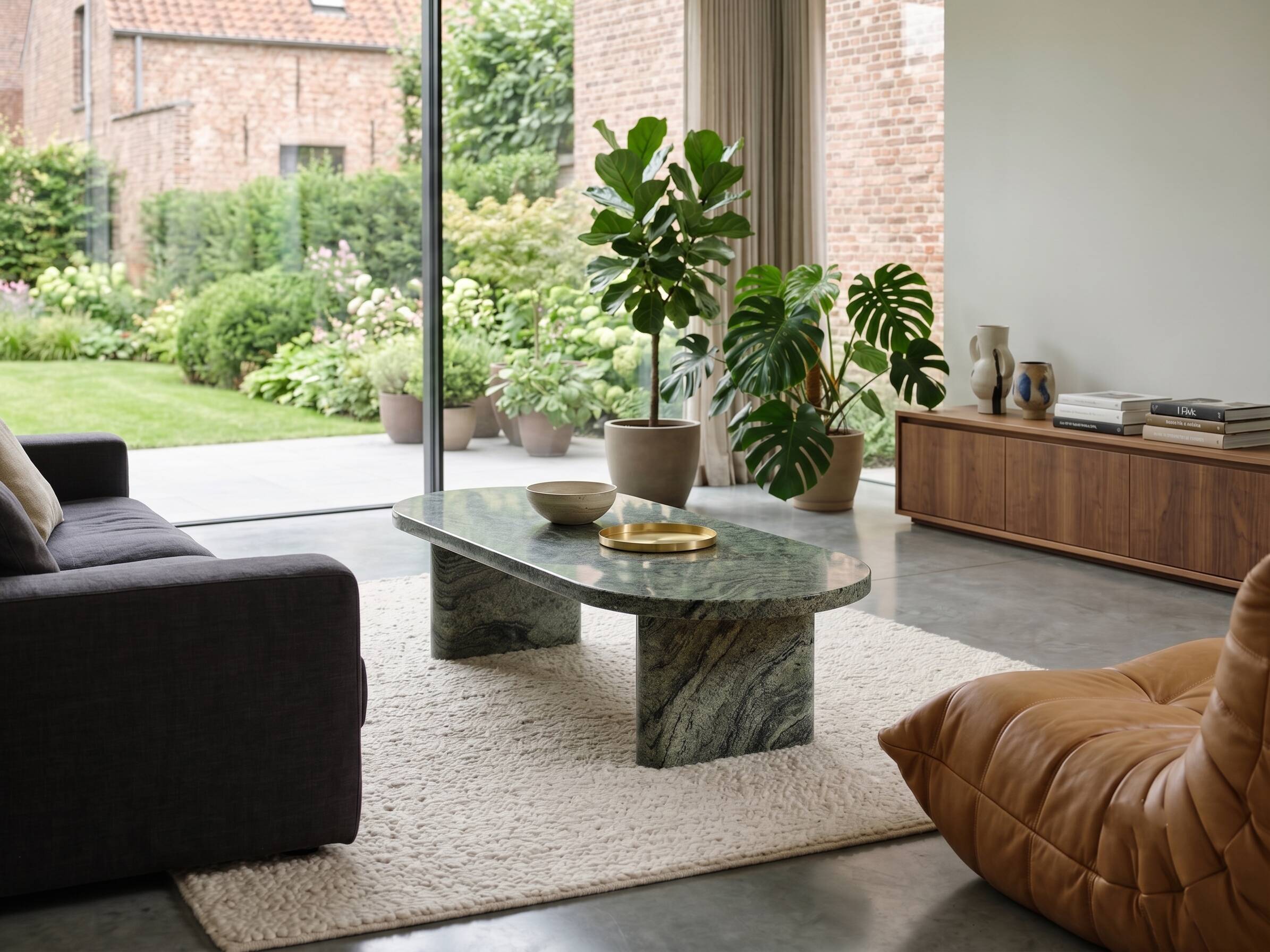 Table basse granit Vert Savannah
