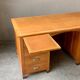 Bureau Vintage en Chêne avec 8 Tiroirs