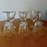 Set of 6 Vmc Cristal de Reims Harlequin glasses