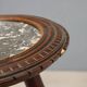 Side table in Swiss pine with a black marble top - Italy 20th century