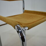 Set of four design chrome dining chairs by Viliam Chlebo, Czechoslovakia, 1980s