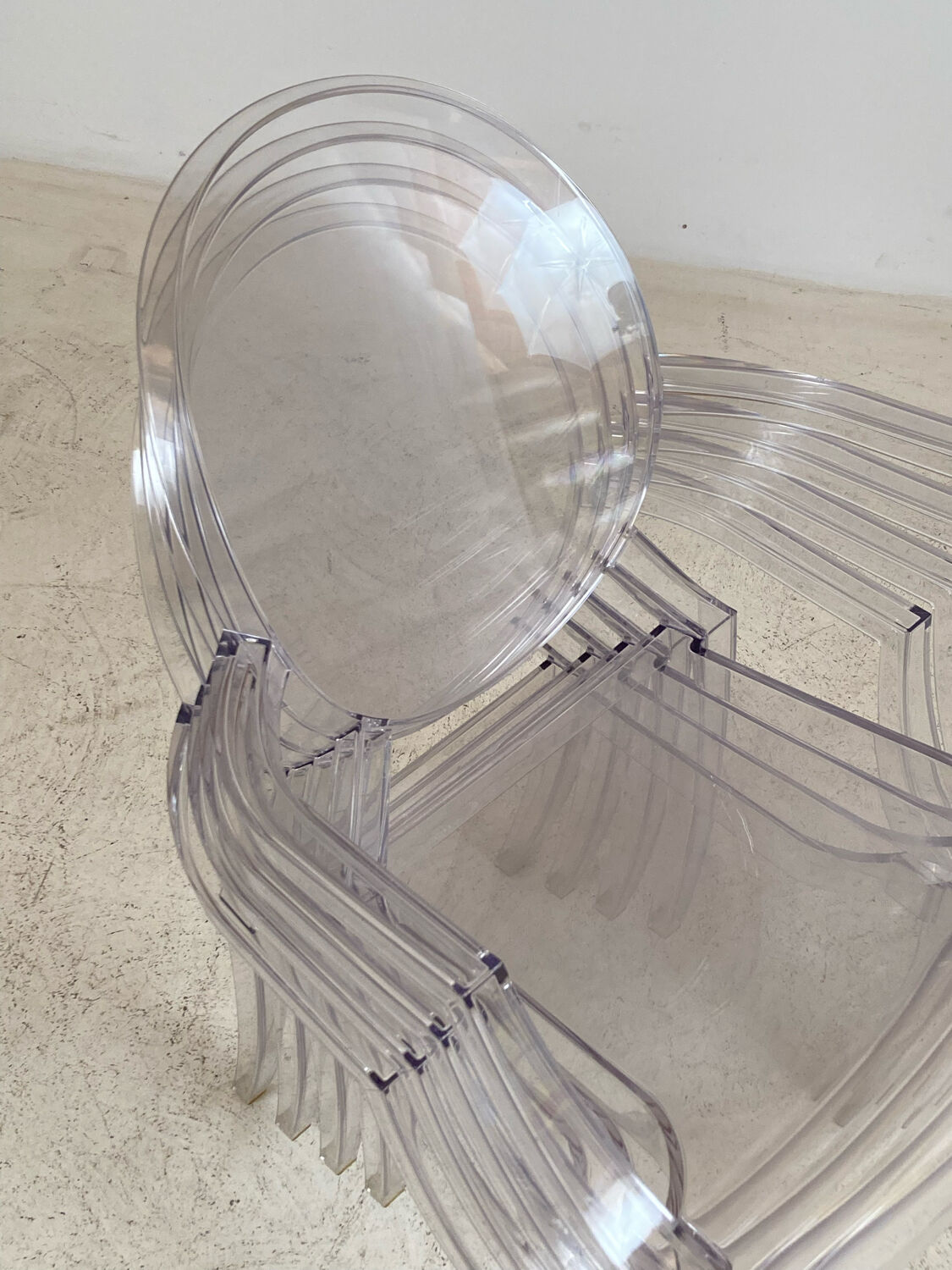 4 Louis Ghost armchairs by Philippe Starck Kartell edition