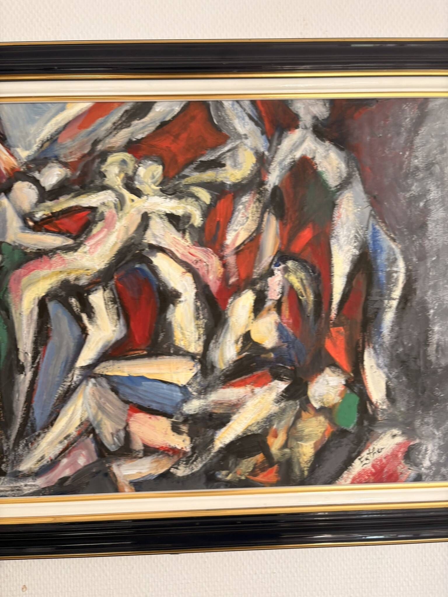 Oil Painting Canvas Cubist Cubist Scene Figurative Dance