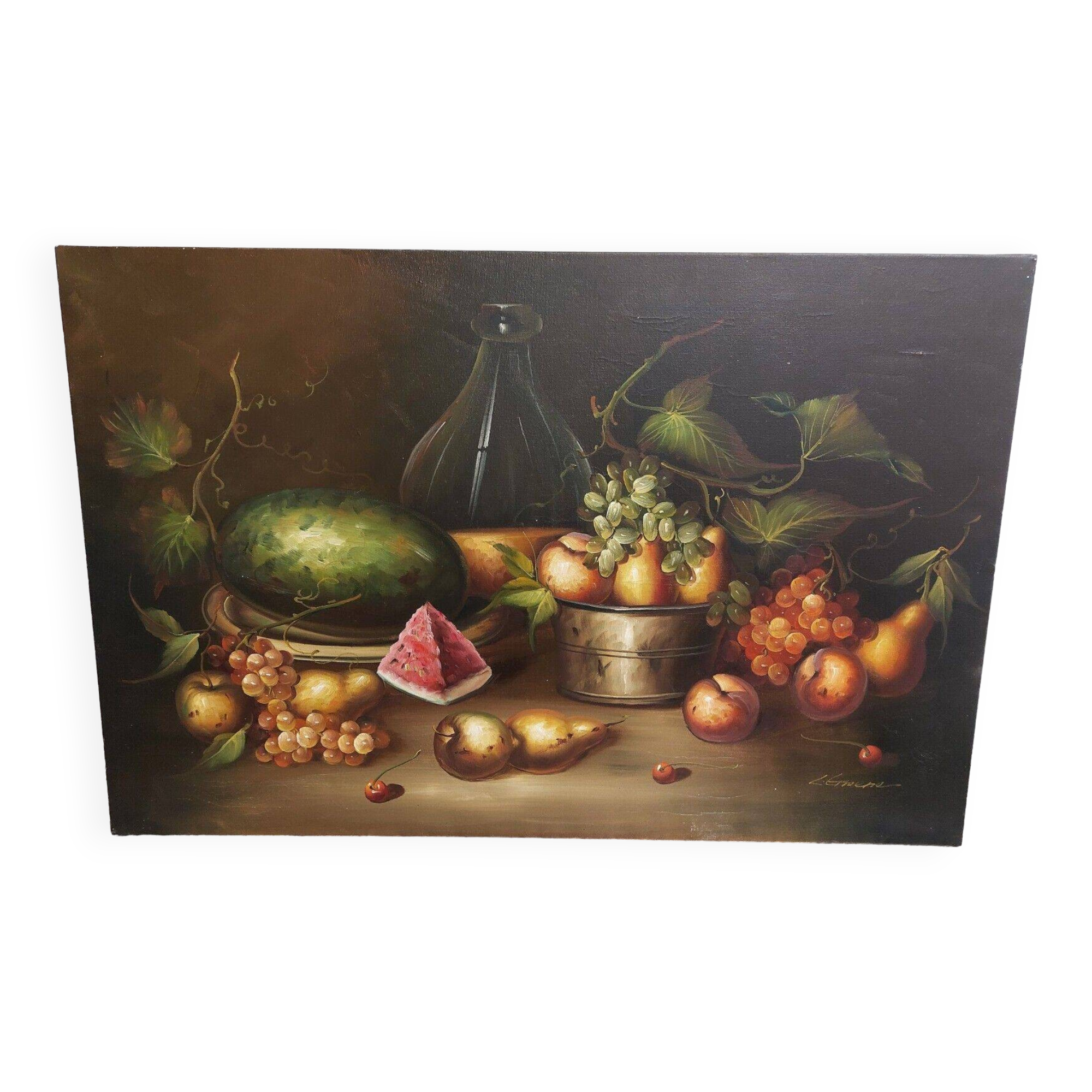 Painting on canvas Still life with fruits