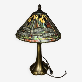 Lampe sur pied style tiffany décor  libellule