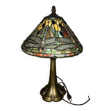 Floor lamp style tiffany dragonfly décor
