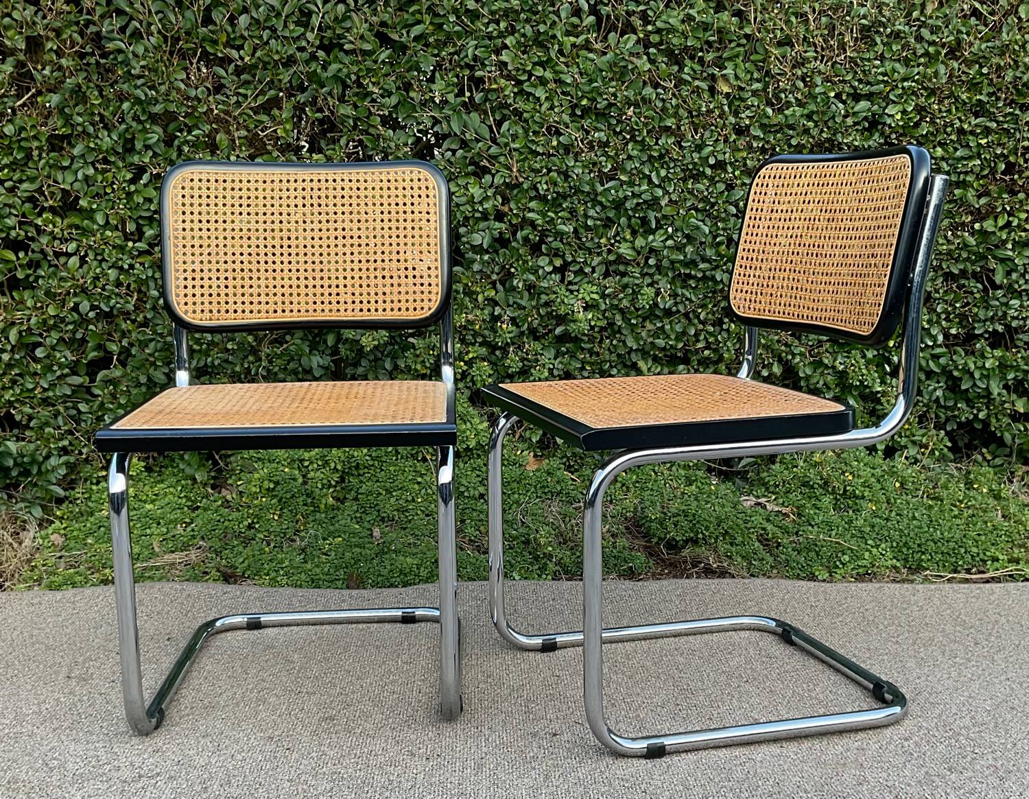 Pair of Marcel Breuer Cesca B32 chairs