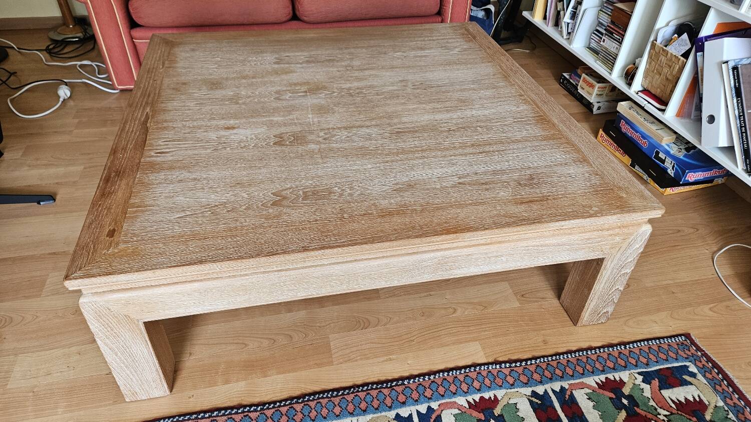 Wooden living room coffee table