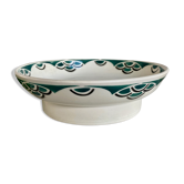 Dish on piedouche Faience of Badonviller