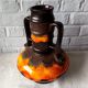 Large baluster ceramic vase, West Germany, Fat Lava 1970 vintage