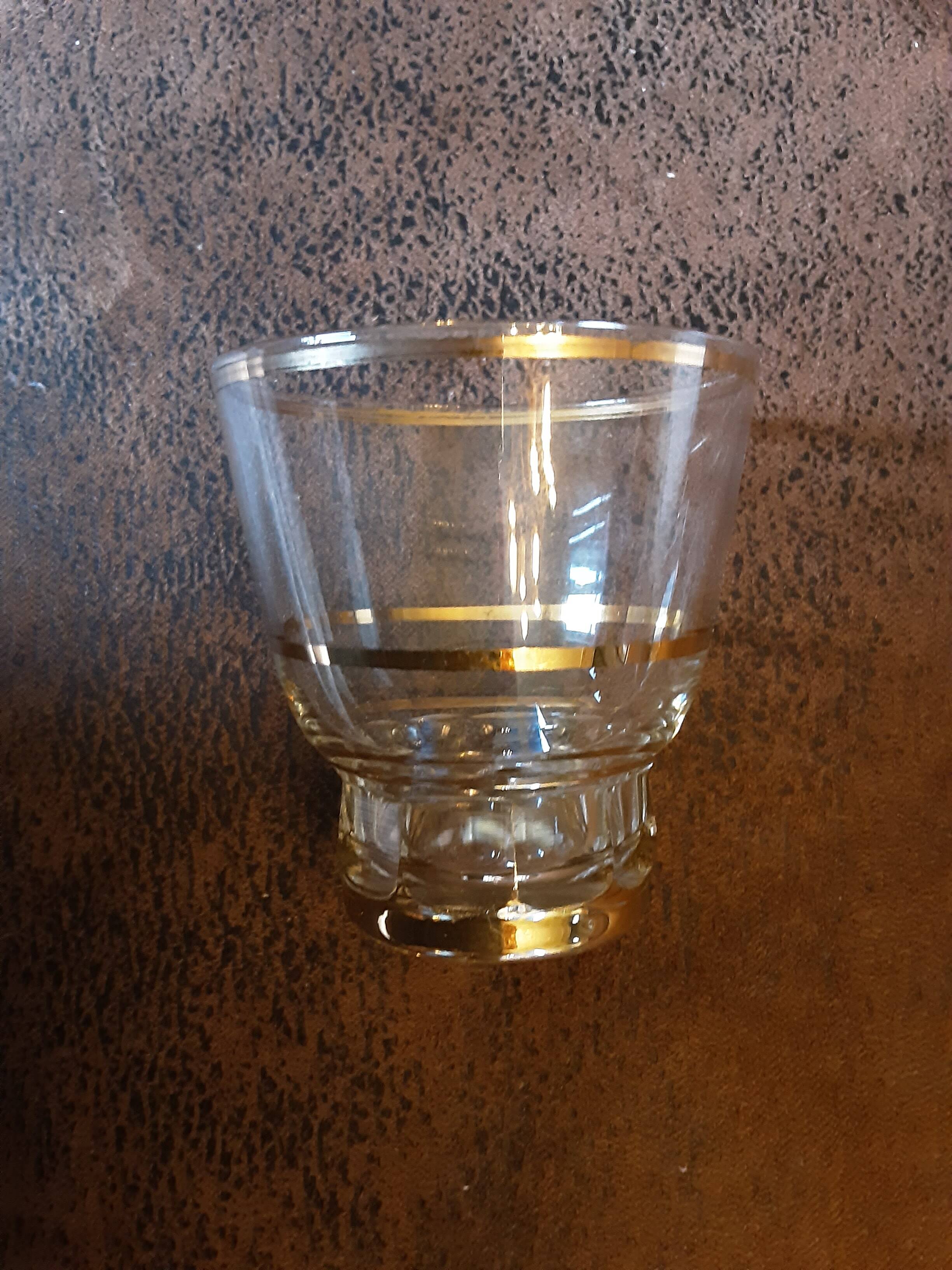 Set of 4 crystal digestive glasses