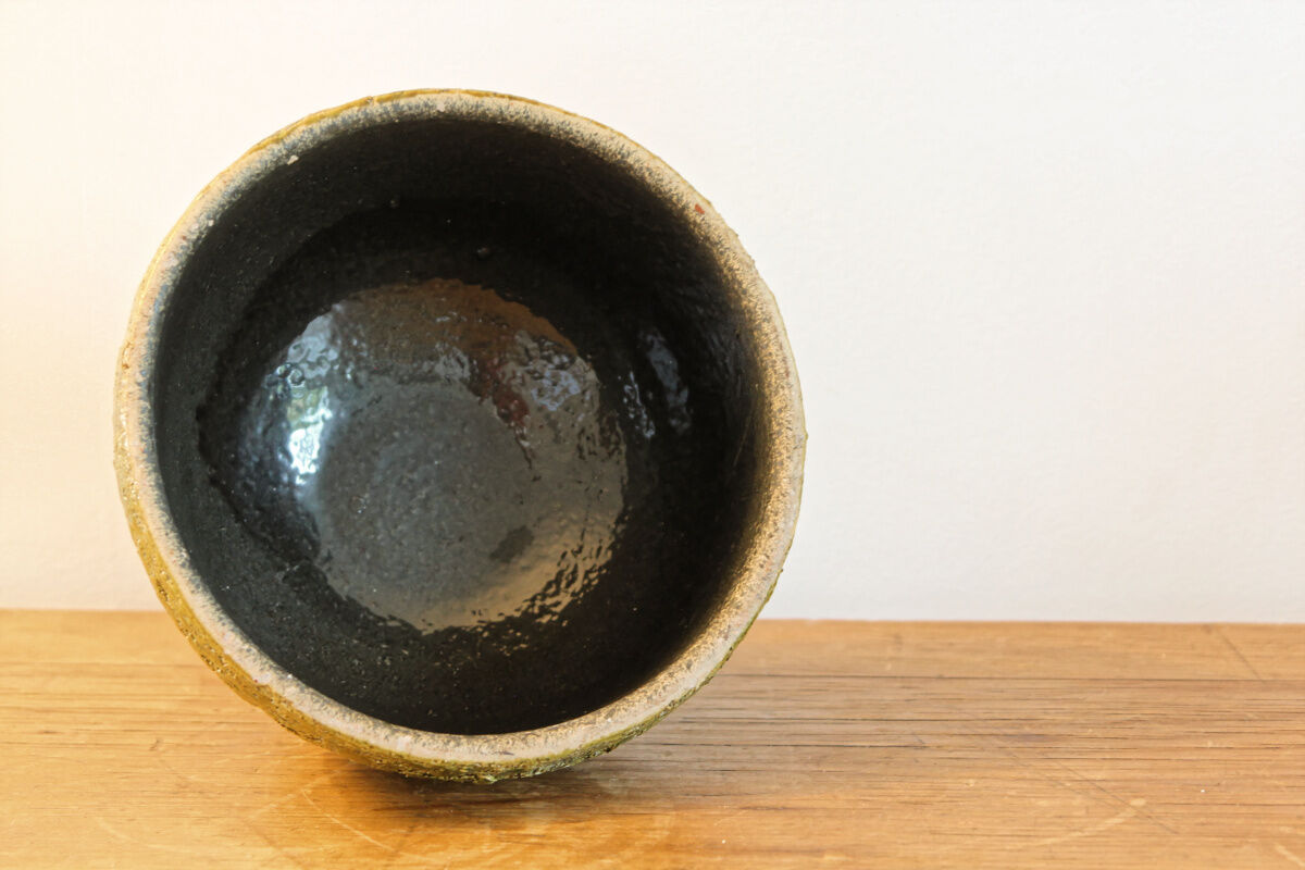 Sandstone bowl on pedestal