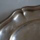 Silver-plated metal aperitif serving tray with HKE hallmark and glass.
