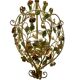 Italian Tole Flower Chandelier, 1960s