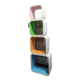 Cubes nesting shelf in colored interior white wood x4