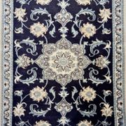 Oriental Rug Iran Nain Wool and Silk: 0.77 X 2.94 Meters