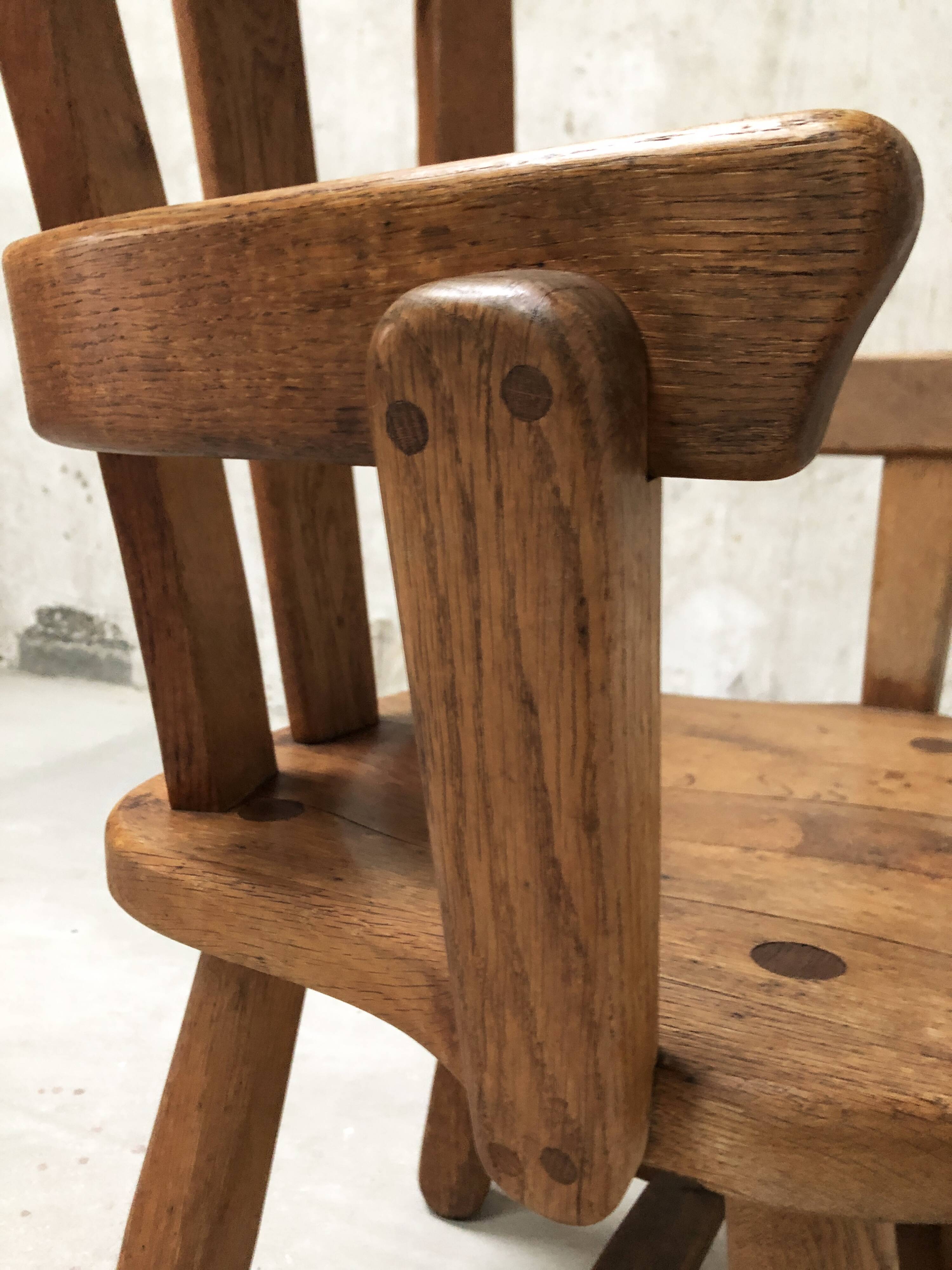 Belgian brutalist vintage armchair
