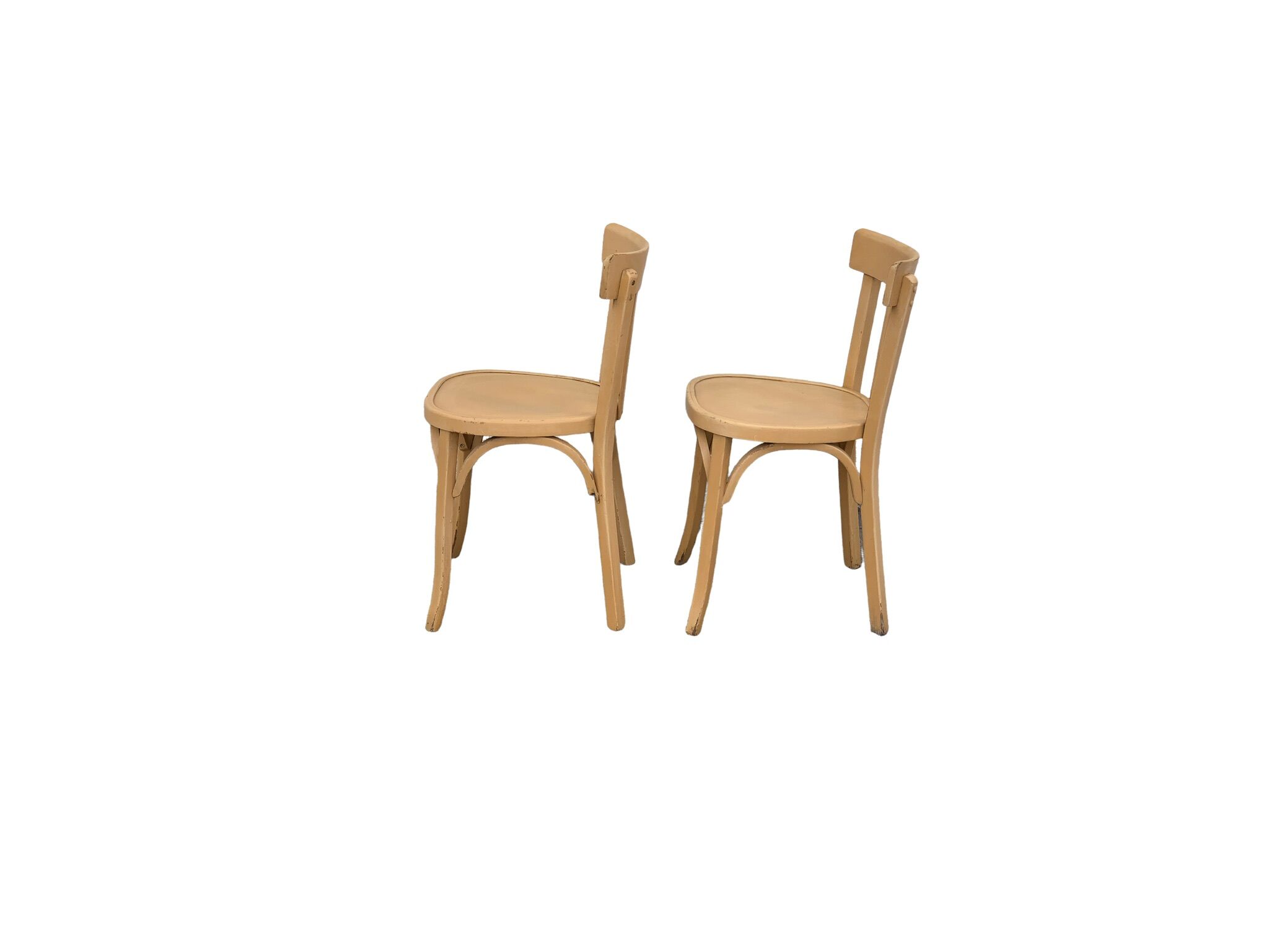 Paire de chaises bistrot Baumann patine vintage