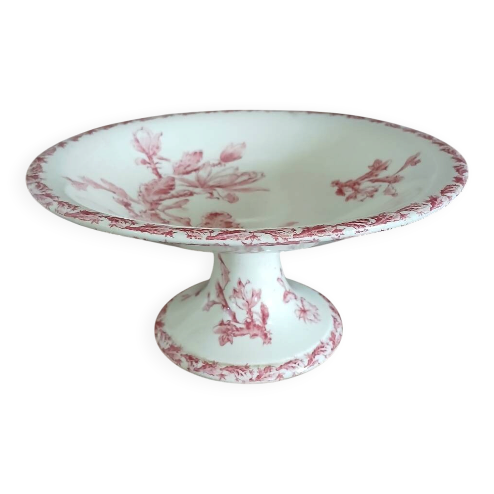 Antique compote dish in Gien ironstone.
