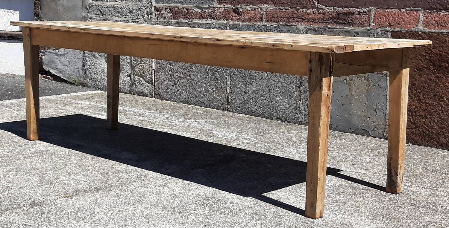 Large farmhouse table. (238 x 77cm.)