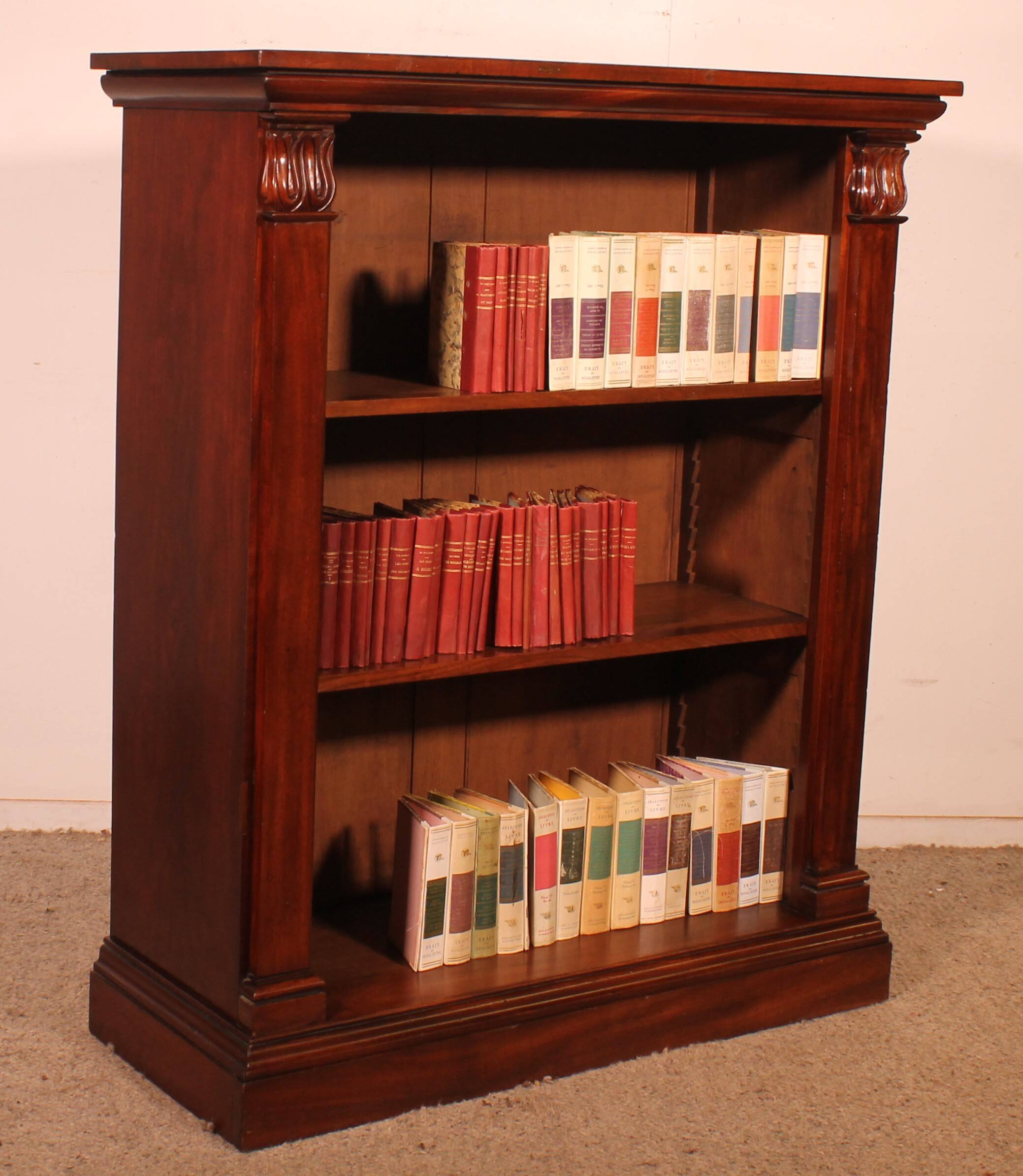 open mahogany library William IV circa 1830-England with drawer