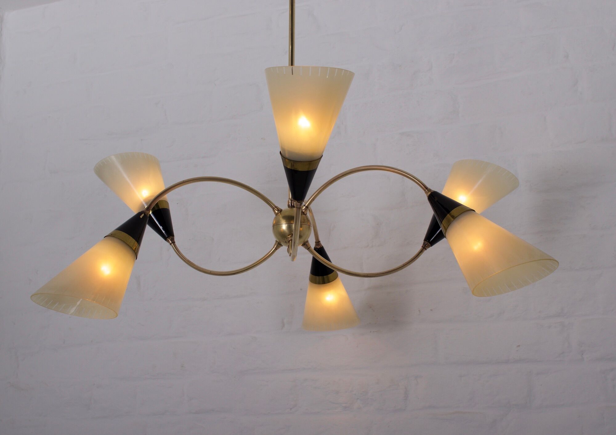 Brass chandelier sputnik