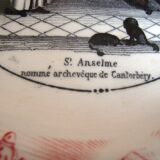 4 assiettes ‘parlantes’ Sarreguemines Les Saintes et Saints