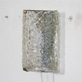 1970 wall lamp in brass and glass