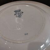 4 hollow plates in Longwy earthenware model "Suzanne" Iron Earth