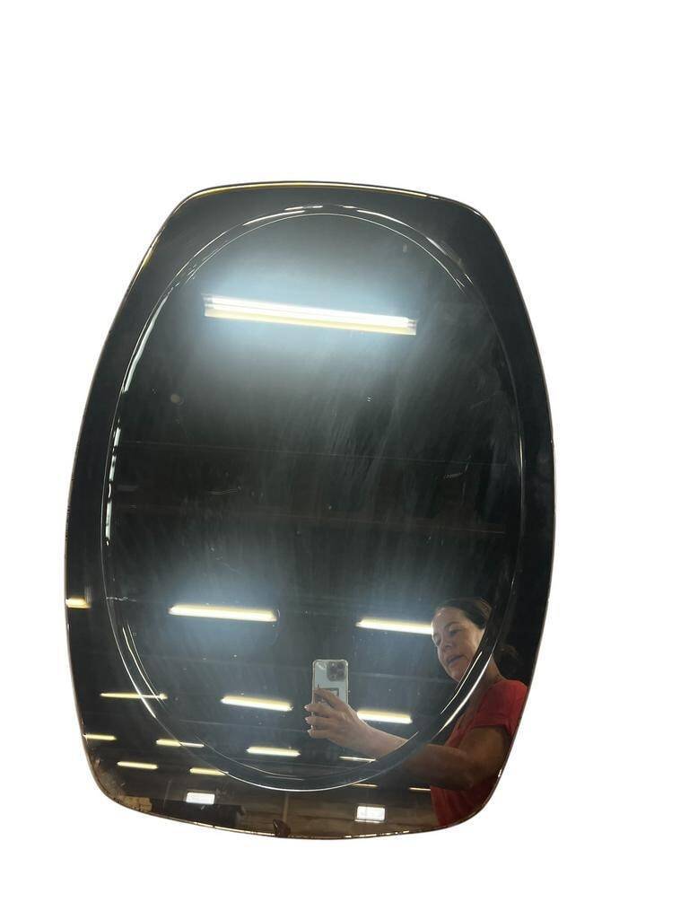 Vintage 70s wall mirror with smoked edge
