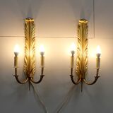 Paire d’appliques en bronze doré – 1950