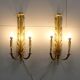 Pair of golden bronze appliques - 1950