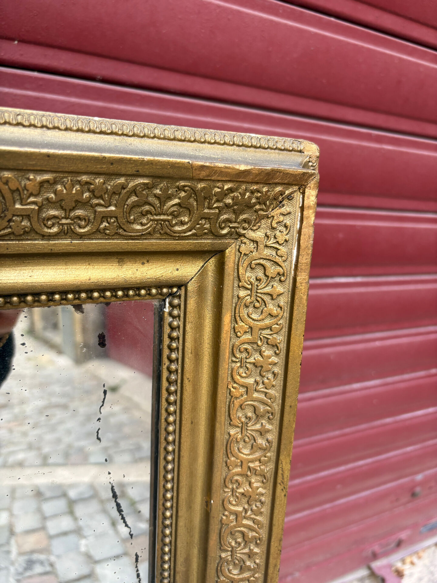 Antique gilded mirror