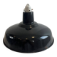 Industrial suspension in black enamelled sheet metal - workshop lampshade