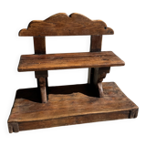 School bench on platform