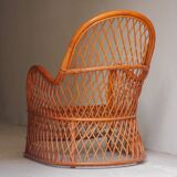 Wicker armchairs by Gervasoni, Italy, 1970s, set of 2