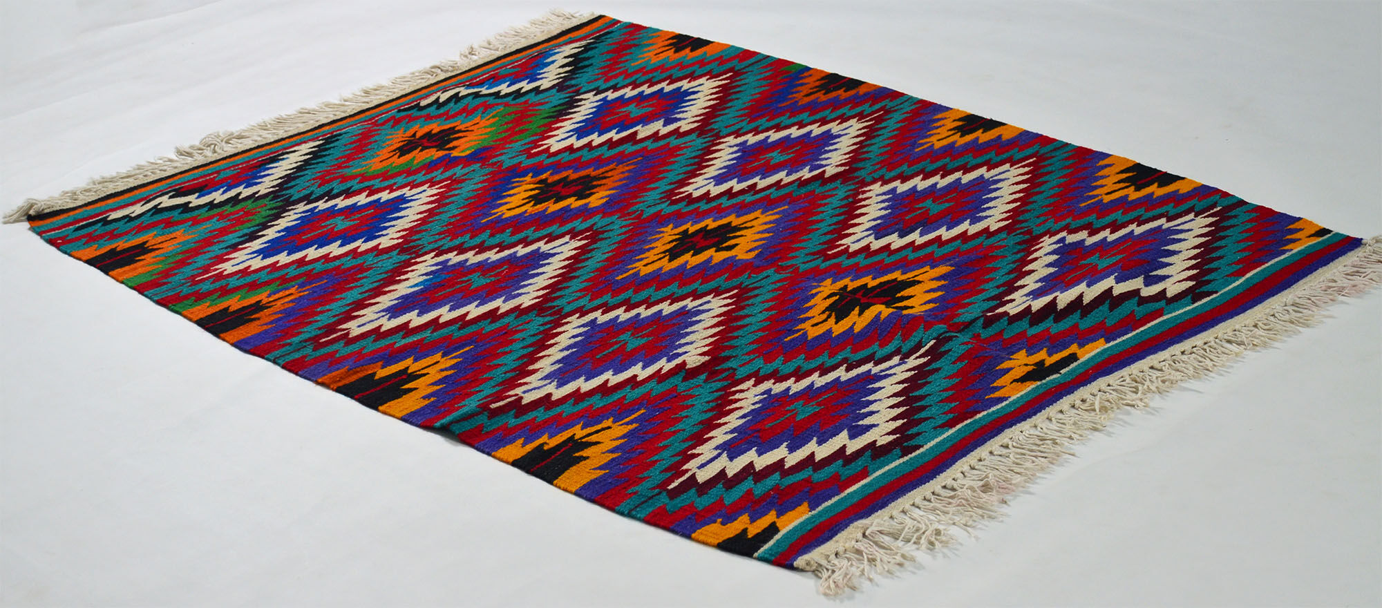 Anatolian handmade kilim rug 184 cm x 136 cm