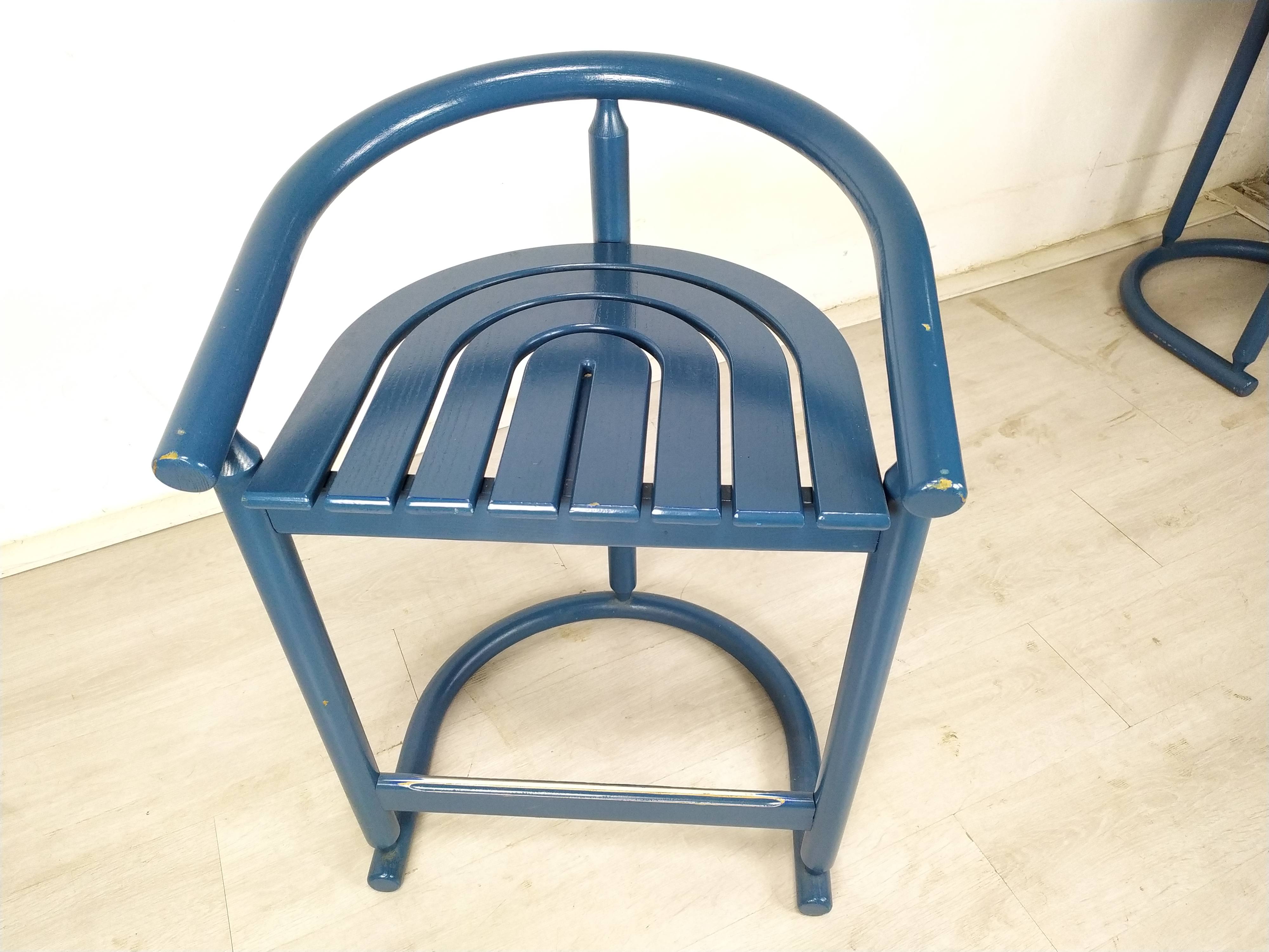 Vintage blue bar stools