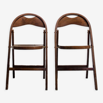 Pair of folding chairs, Poland 70s