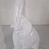 Une paire de lampes éléphant en céramique néo-art déco