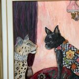 Peinture acrylique sous verre