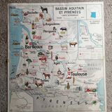 MDI Economic Map Poster - Pyrenees, Aquitaine Basin, Alps and Jura